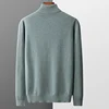 Autumn and winter new 100% merino cashmere sweater men's knitted pullover padded warm turtle neck fashion loose plus size coat 6