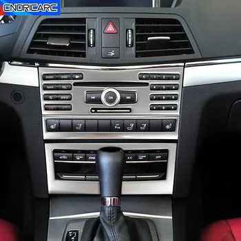 Auto Console CD Pannello Cornice Decorazione Modello In Carbonio Trim Per Mercedes Benz Classe E Coupe W207 C207 2009-2013 Accessorio Interno