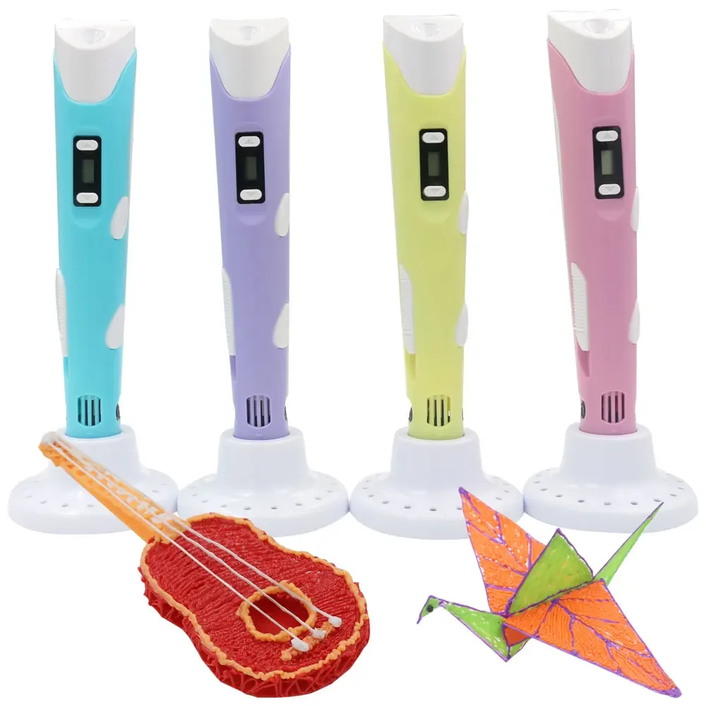 3D Printing Pen 3D Printing Pen Drawing for Kids Adults Creative LCD Display Gel Art Craft Printer PLA ABS Filament