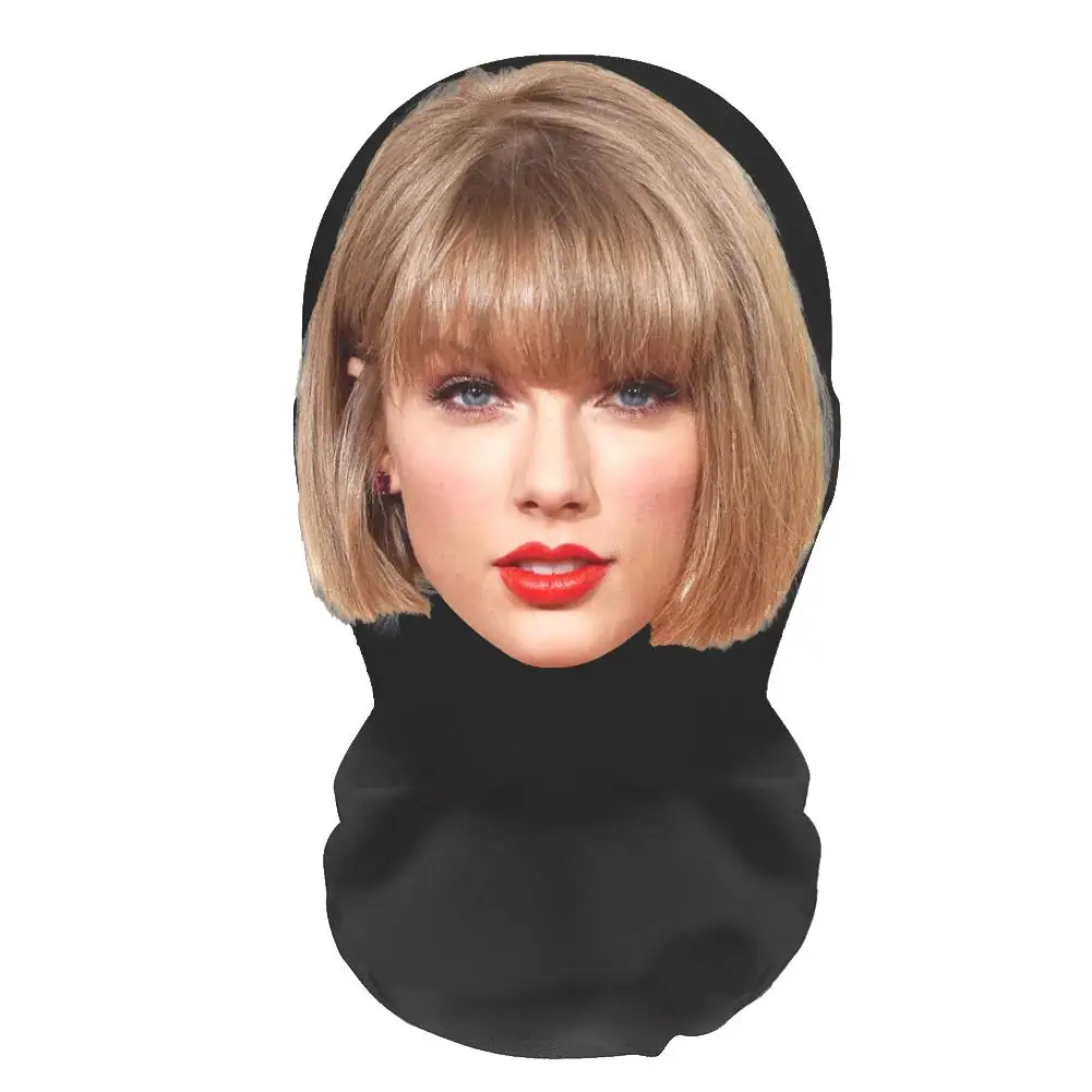 3D Printed Seamless Mask Celebrity Face Funny Head Cover Riding Scarf Cosplay Party Headwear Hip Hop Hood Balaclava