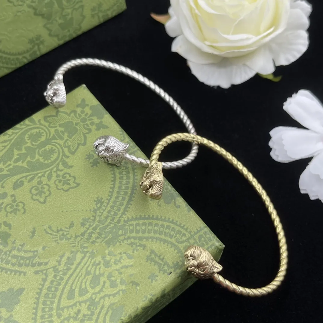 European and American Fashion Leopard Head Bracelet