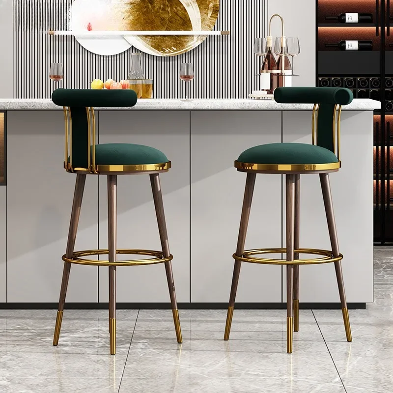 

Design Chair Iron Counter Kitchen Stools Mid-century Bar Chairs Breakfast Nordic Home Designer Height Taburete Alto Furniture