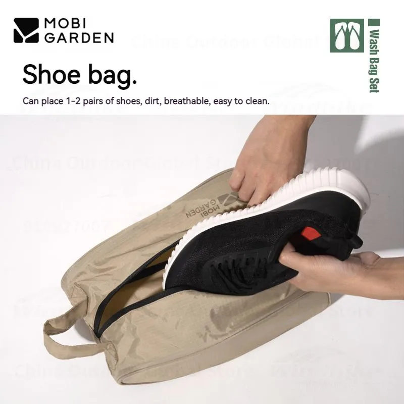 MOBI GARDEN Three/Five-Piece Set Wash Bag Set Outdoor Travel Business Underwear Shoes Storage Bag Suitcase Portable Makeup