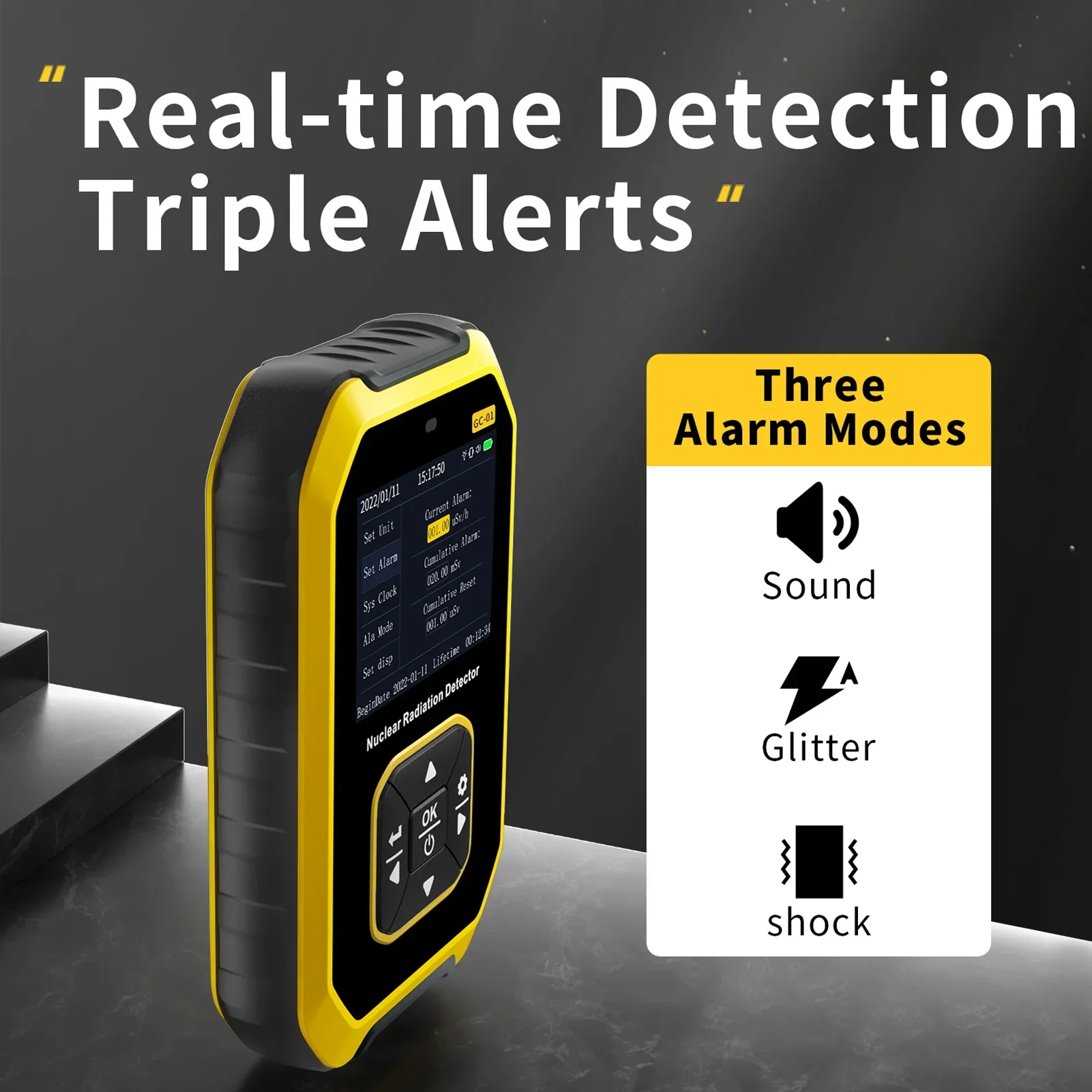 Test Meter Geiger Counter Geiger Counter β γ X Ray Real Time Monitoring Digital Radioactive Detection Meter for Marble Tile