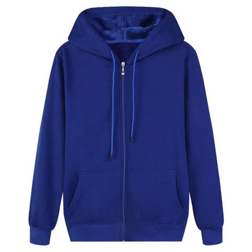 

Men Breathable Jacket Stylish Men's Plush Mid Length Hoodie Coat with Warmth Comfort Versatility for Fall Winter Men Fall Jacket