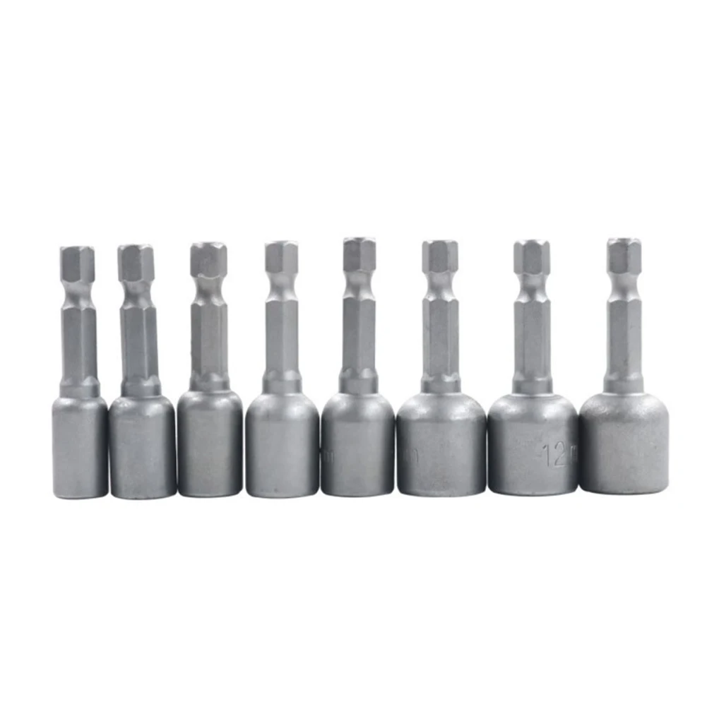 

6-13mm Impact Socket Magnetic Nut Screwdriver 1/4 Hex Key Set Drill Bit Adapter For Power Drills Impact Driver Socket Kit Tool
