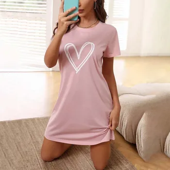 Women's New Homewear Nightgowns Women's Short-Sleeved Pajamas Homewear Comfortable Home Leisure Sexy Casual Nightgowns Homewear