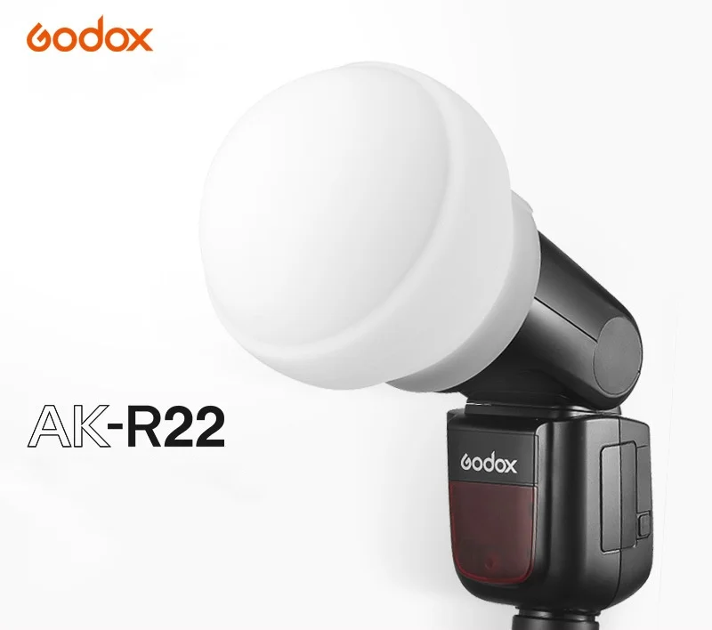 Flash Diffuser Godox AK-R22 Silicone Softbox Portable Camera Reflector Small Soft Light Ball Photography Lighting Kit