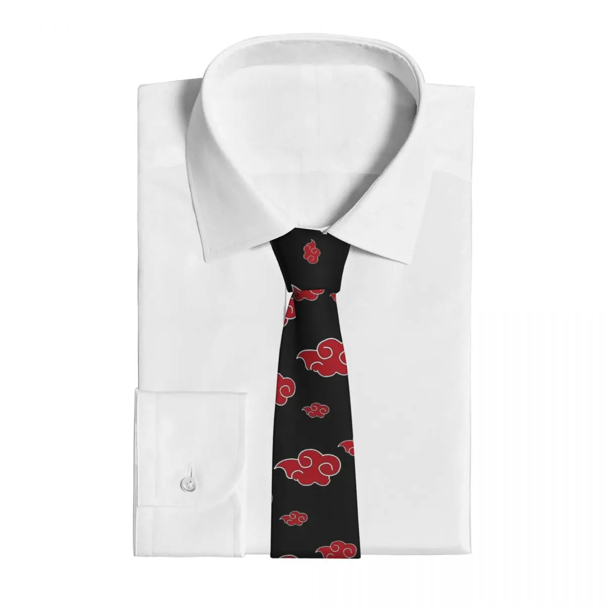 Naruto Akatsuki Anime Cosplay Laço, Nuvem Vermelha Necktie Prop