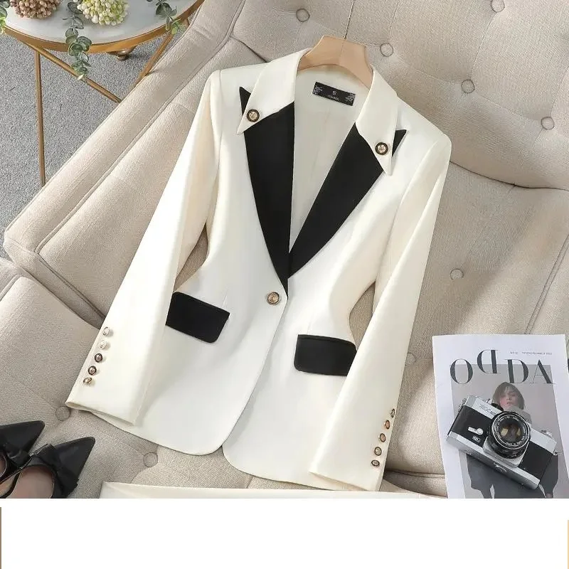 أزياء أحمر أسود بيج المرأة بدل رجالي 2 قطعة مجموعة...