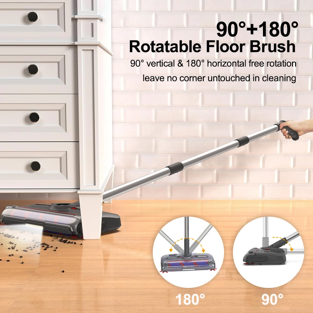 Automatic Sweeper Electric Cleaning Mop Pet Hair Sweeping Machine Cordless Hard Floor Cleaner USB Charging Electric Sweeping Mop - 5