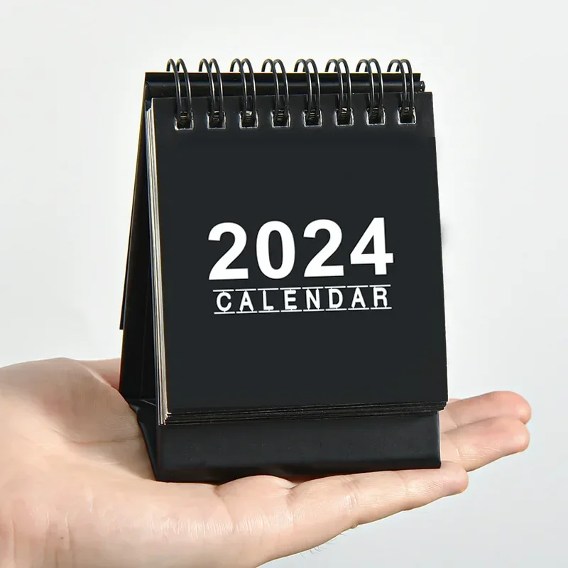 2024 2025 Desk Calendar Classic Black White Coil Calendar Monthly To Do List Daily Planner Agenda Organizer Office Supplies