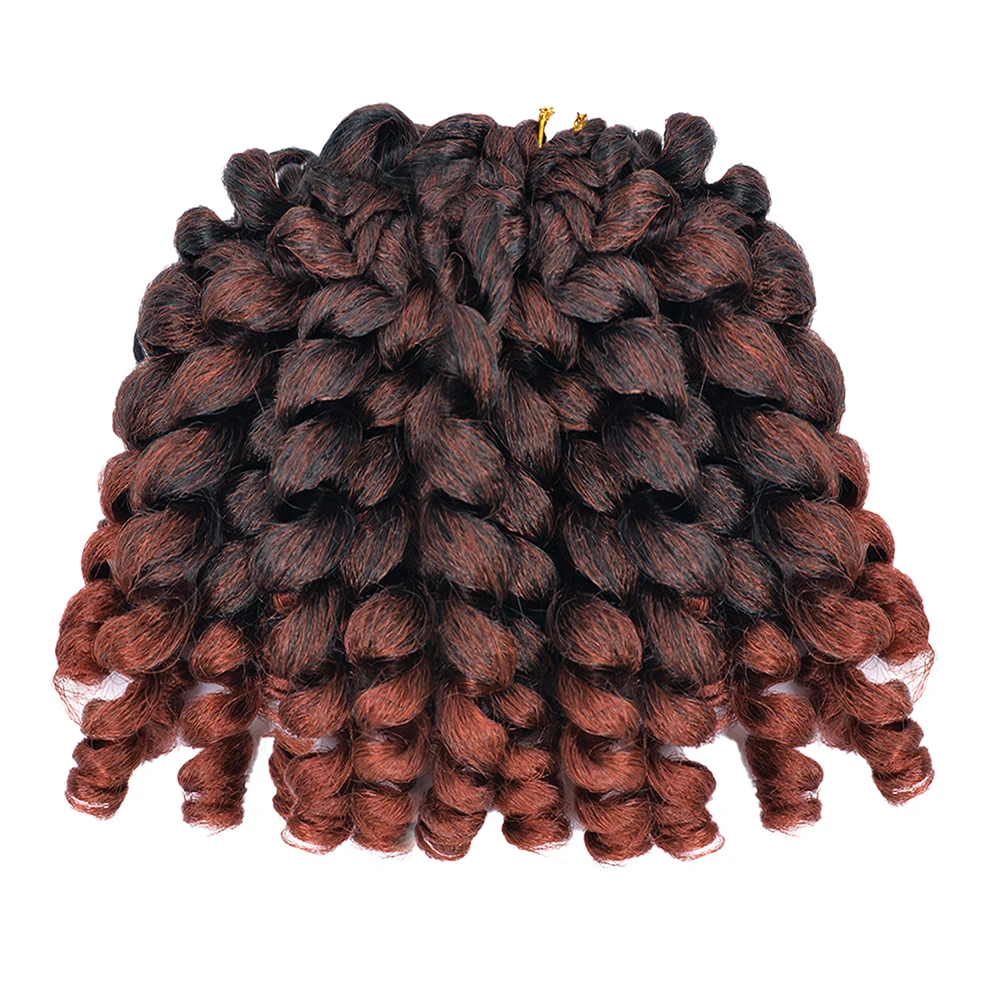 Wand Curl Crochet Braids Hair Jamaican Bounce Wand Curls Crochet Hair Extensions 8 Inch Synthetic Afro Crochet Braid Hair 1