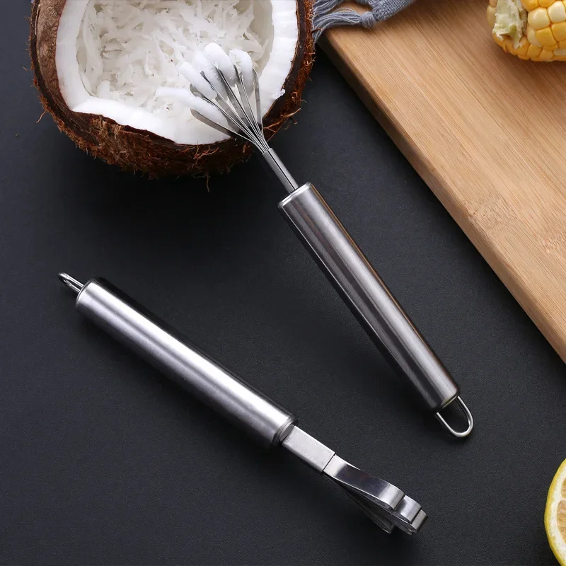 Manual Stainless Steel Shredded Coconut Scraper Knife Home Coconut Grater Scraping Meat Scraper Fish Fruit Planing fruit cutter coconut grater