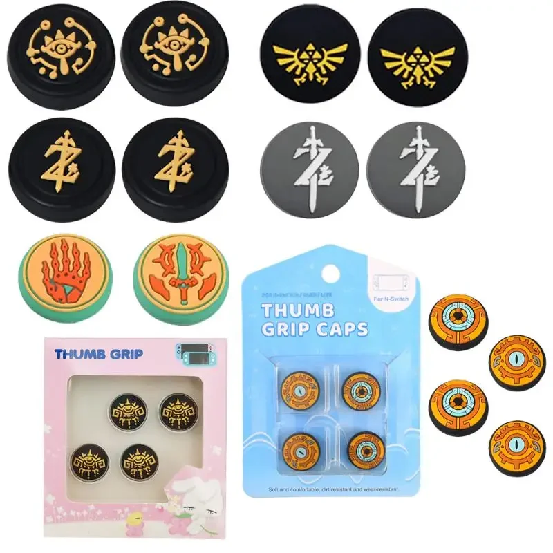 

for Nintendo Switch Joycon Cap Rocker Caps Cover NS Lite Protective Case Silicone Thumb Button Cap Switch Zelda Accessories