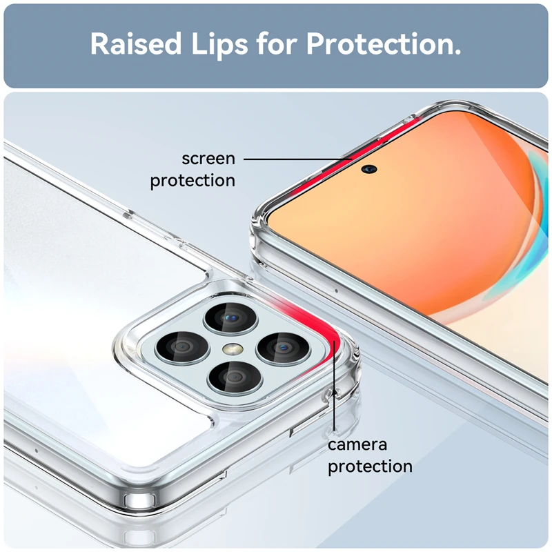 Custodia per Honor X8 5G (6.50), HGJTF Ultra Sottile Nero Silicone Protettiva Case Antigraffio Antiurto Morbida TPU Bumper Cover per Honor X8 5G - WM86