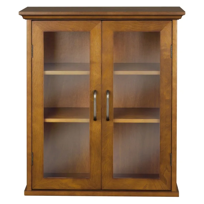 

Teamson Home Avery Removable Wall Cabinet with 2 Doors -Wood veneer with Oil Oak finish