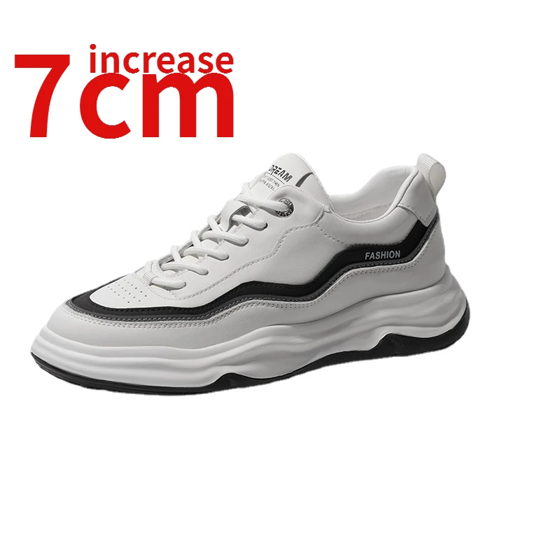 

Casual Shoes Height Increased 7cm Shoes for Men Versatile Fashion Shoes Sports Shoes Invisible sneakers Thick Soled Board Shoes