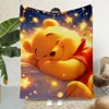 Cute Cartoon Winnie Bear Printed Blanket Picnic Blankets Warm Blanket Soft and Comfortable Blanket Home Travel Birthday Gift 1