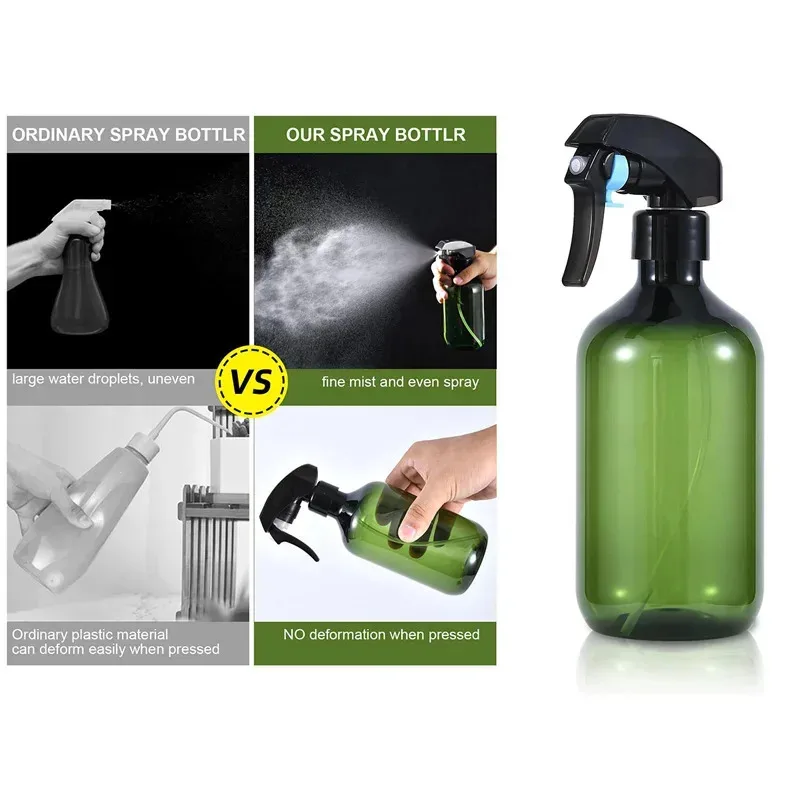 500Ml/16.9ounce Spray Bottle Refillable Plastic Plant Sprayer for Plants Detergent Hairdressing Gardening Makeup