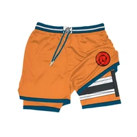 Naruto Inspired 2-in-1 Gym Shorts – Quick-Dry Anime Workout Shorts - Image 2