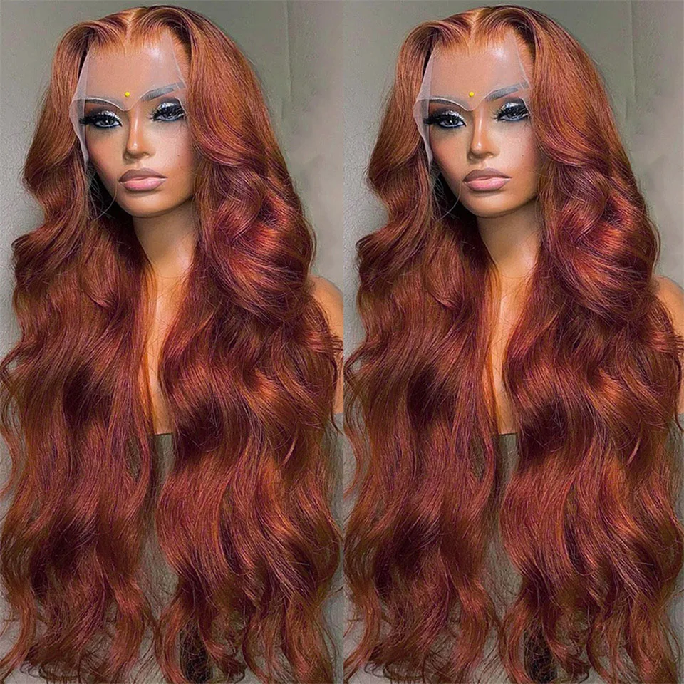

Reddish Brown 13X4 Lace Front Human Hair 13x6 Hd Lace Frontal Wig Princess Brazilian Body Wave Glueless Dark Red Closure Wig