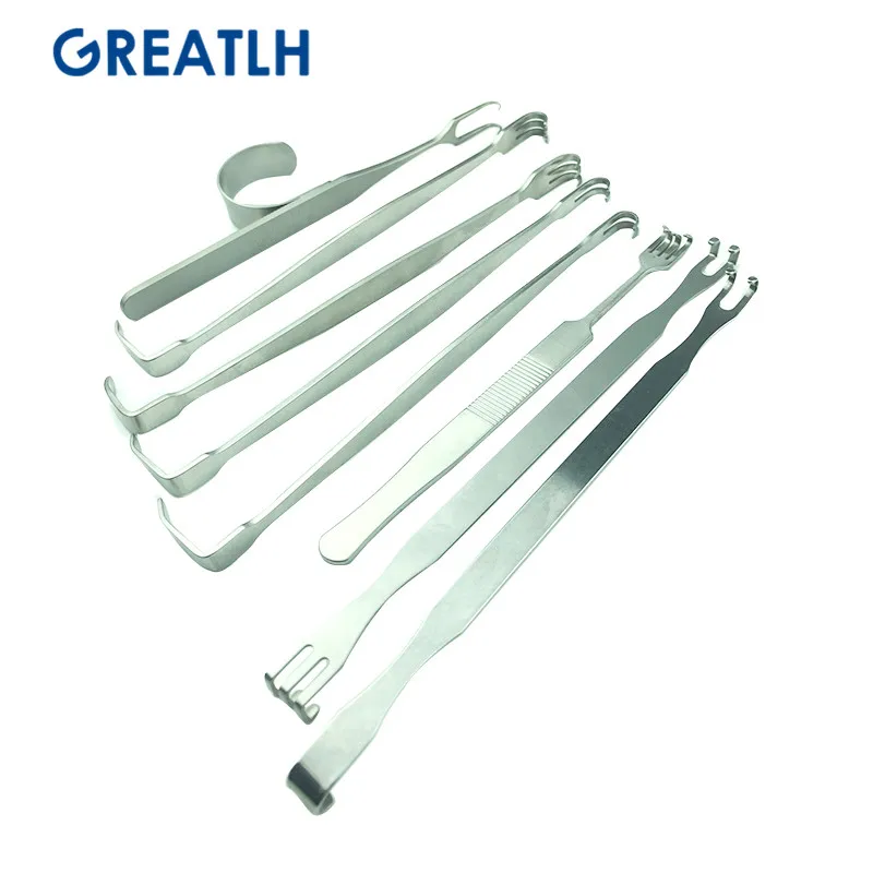 Stainless Steel Eyelid Hook Tool Double Head Eyelid Retractors Double Head Pull Hook Ophthalmic Instrument ophthalmic microsurgical scissors,ophthalmic surgical instruments