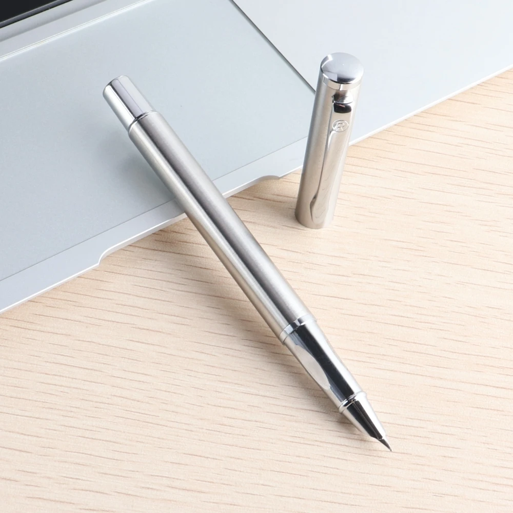 Luxury Metal Fountain Pen 0.38/0.8/1.3mm Curved Nib Student Writing Pen School Art Exercise Signature Supplies Office Stationery 4