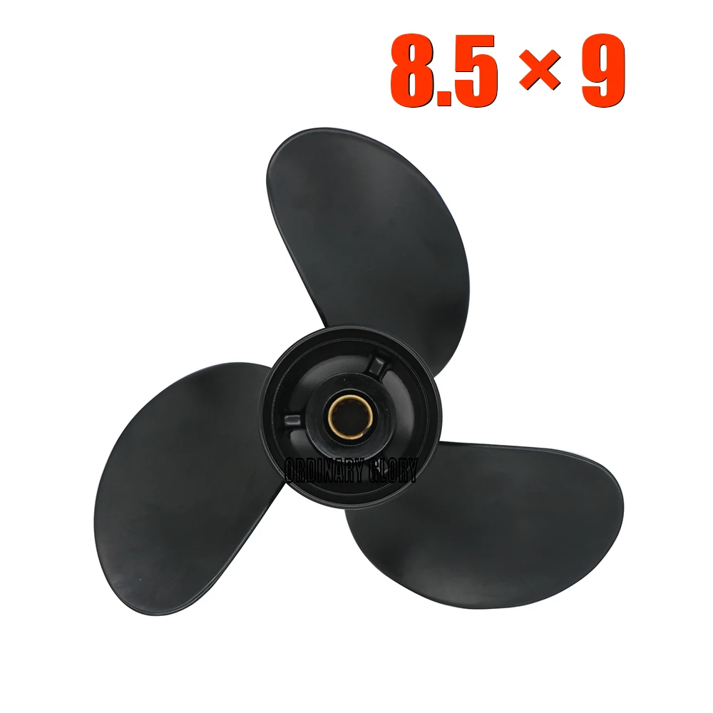 

Aluminum Alloy Propeller 8.5x9 for Tohatsu/ Nissan 8HP 9.8HP boat Motor 3B2B64517-0