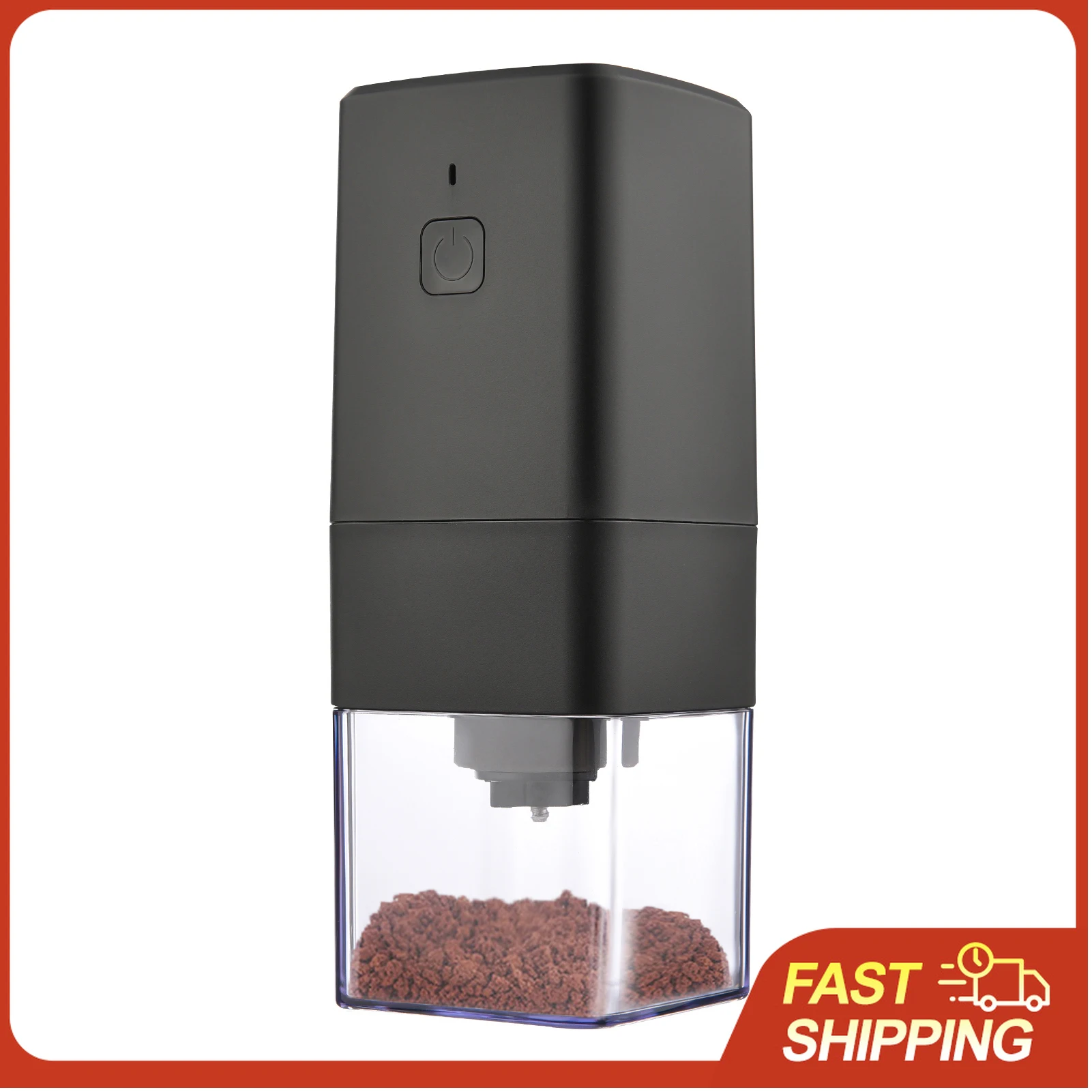 Compact Electric Burr Coffee Grinder with Adjustable Coarse to Fine Settings and Removable Chamber