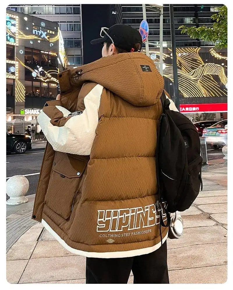 Casual Winter Herren Warme 90% Weiße Ente Daunenjacken Jugend Streetwear Winddichte Puffermäntel Lose Dick Gepolsterte Parkas Kleidung – Detail 17
