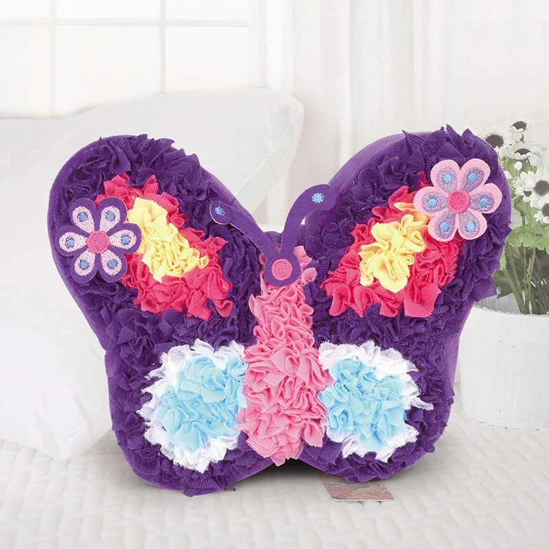 DIY Plush Pillow Children Handmade Pillow Material Package Soft Toy Kawaii Cute Doll Kids Puzzle Craft Toys Kits Gifts for Girls plush toys