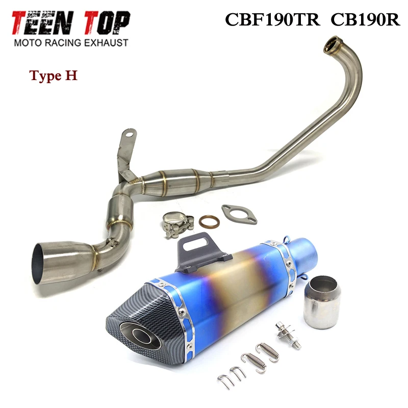 For Honda CBF190TR CB190R Exhaust System 2019 2020 With Catalyst Steel Motorcycle Exhaust Escape 51mm Motobike Silencer Muffler - Image 3