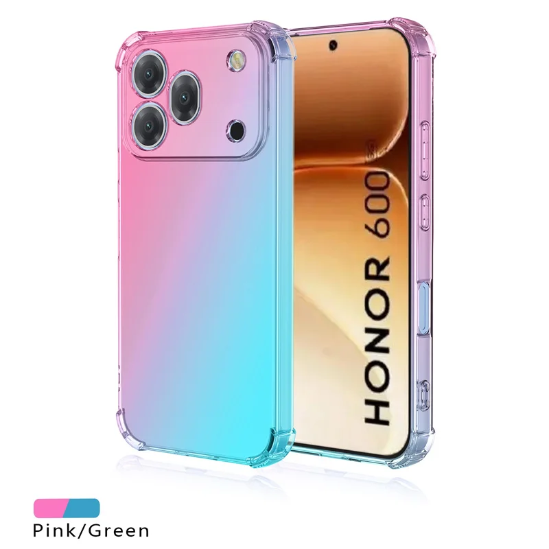 Shockproof Gradient TPU Protective Clear Phone Case