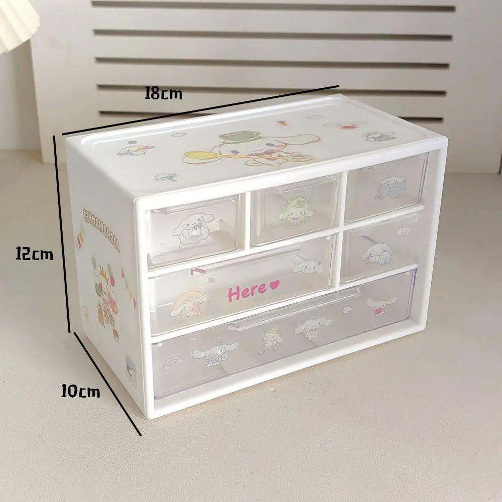 Sanrio Multi Layered Grid New Storage Box Kulomi Desktop Student Stationery Jewelry Storage Large Capacity Cartoon Box