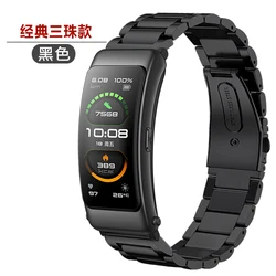 Premium Stainless Steel Strap for Smartwatch - Elegant Metal Bracelet Accessory (Black)