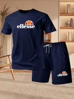 Nouvel ensemble sportif d'été 2026 pour homme : T-shirt imprimé à manches courtes et short décontracté pour la maison et les loisirs (lot de deux pièces) 4