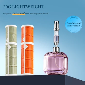 5ml PU Leather Mini Perfume Atomizer Bottles Sprayer Ultra-light Portable Travel Perfume Bottle Customized Refillable Bottles