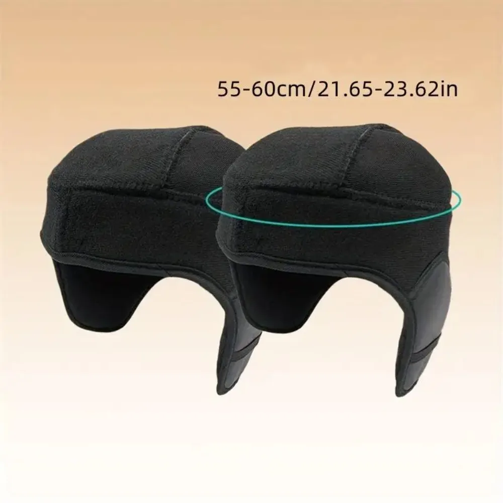 방풍 전기 오토바이 헬멧 라이너 두꺼운 편안한 귀 보호 헤드 커버 부드러운 양털 안감