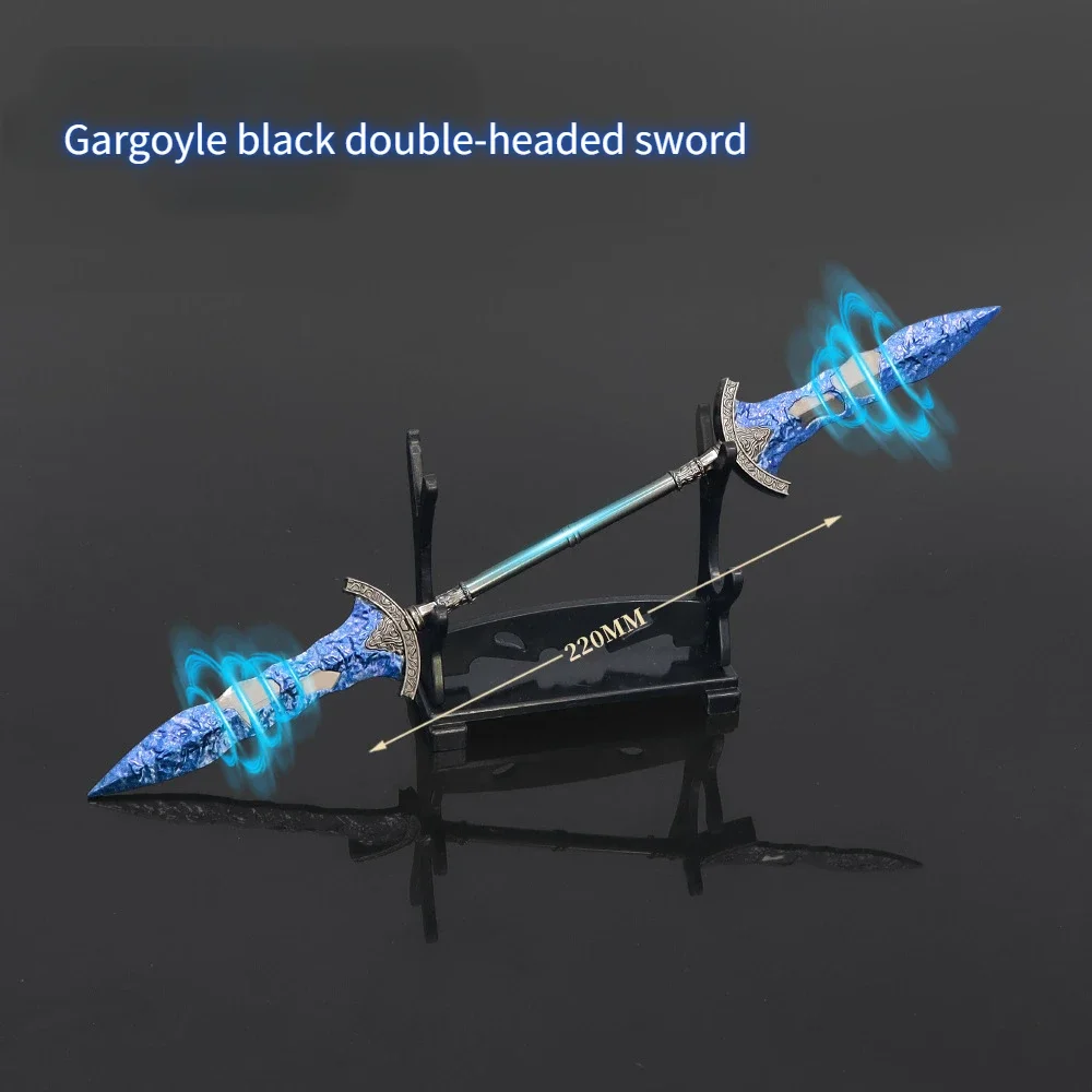 22センチメートルゲーム周辺武器ガーゴイル黒の双頭剣合金武器