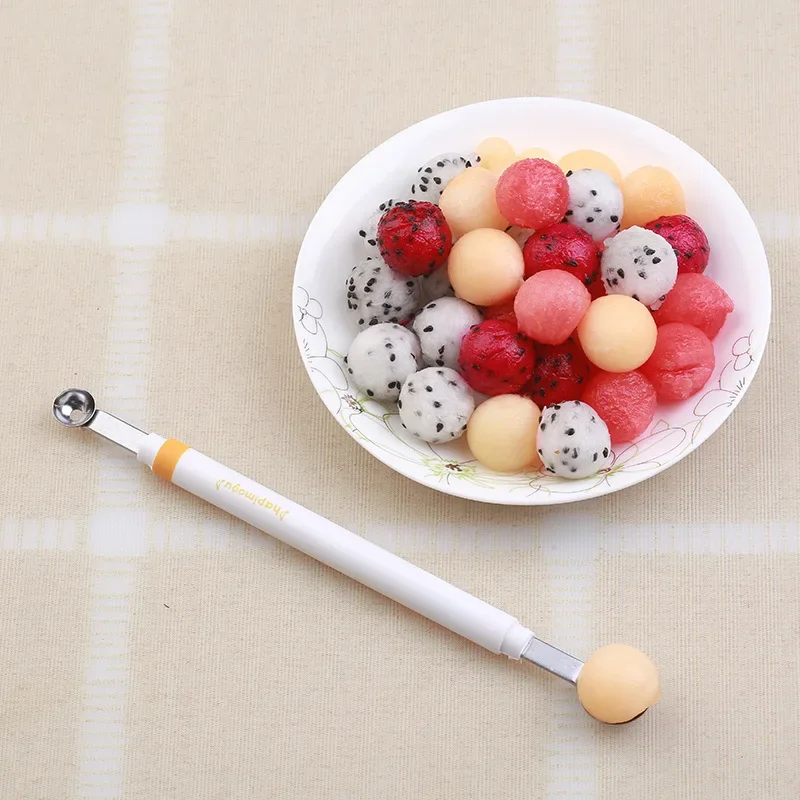 Mini Apple Ball Digger Double-end Melon Scoop Ice Cream Dig Cooking Tool Kitchen DIY Accessories melon scoop,melon baller