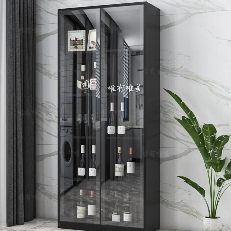 Glass Display Wine Cabinets Wall Kitchen Corner Wooden Living Room Wine Cabinets Storage Bar Estante Vinos Furniture Qf50Jg