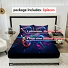 3PC Colorful Spark Game Console Bed Sheet, 1 fitted Sheet+2 Pillowcases, Digital Printing Technology, Available for All Seasons 3