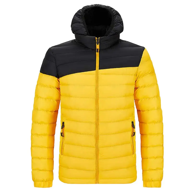 thumbnail image 1 of Chaqueta tipo parka de invierno con parches, gruesa, cortavientos para exteriores, impermeable, con capucha, chaqueta acolchada, para hombre, 1 of 4