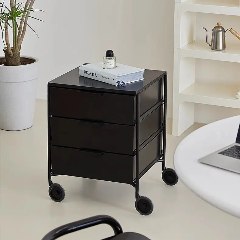 Nordic Movable Storage Cabinet Home Light Luxury Bedside Table Creative Modern Bedroom Small Cabinet Fashionable Storage