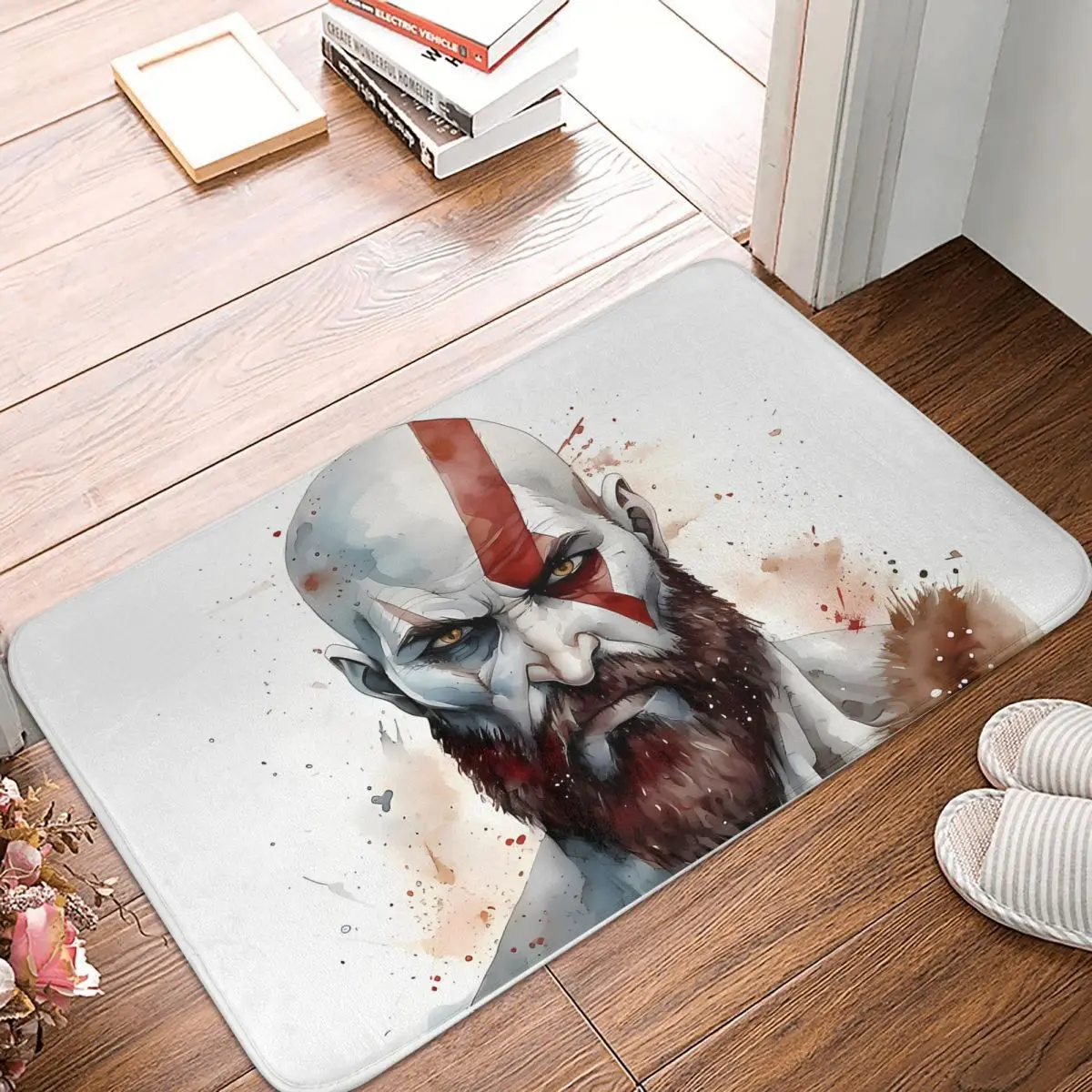 God Of War Ragnarok Gioco Cucina Tappeto Antiscivolo God Of War Kratos Soggiorno Mat Benvenuto Zerbino Decorazione Della Casa Tappeto
