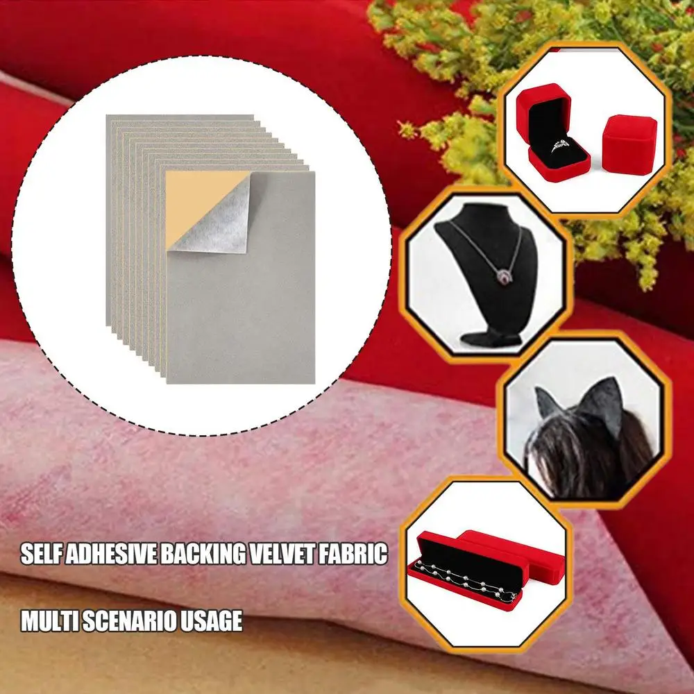 Self Adhesive Felt Sheets 10pcs Solid Color Sticky Felt in A4 Size Peel and Stick Felt Sheets Soft Felt Fabric Sheets Stick