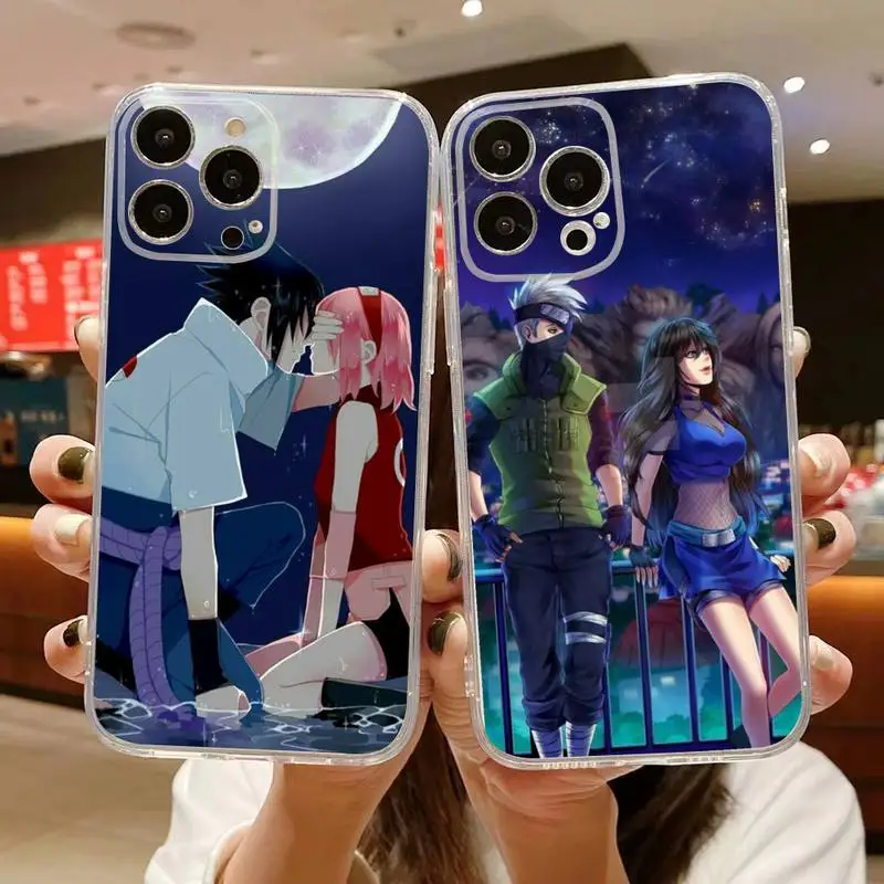 Naruto Couple Phone Case For Iphone 14 Plus 13 12 11 Pro Max Mini X Xs Xr Soft Transparent Cover