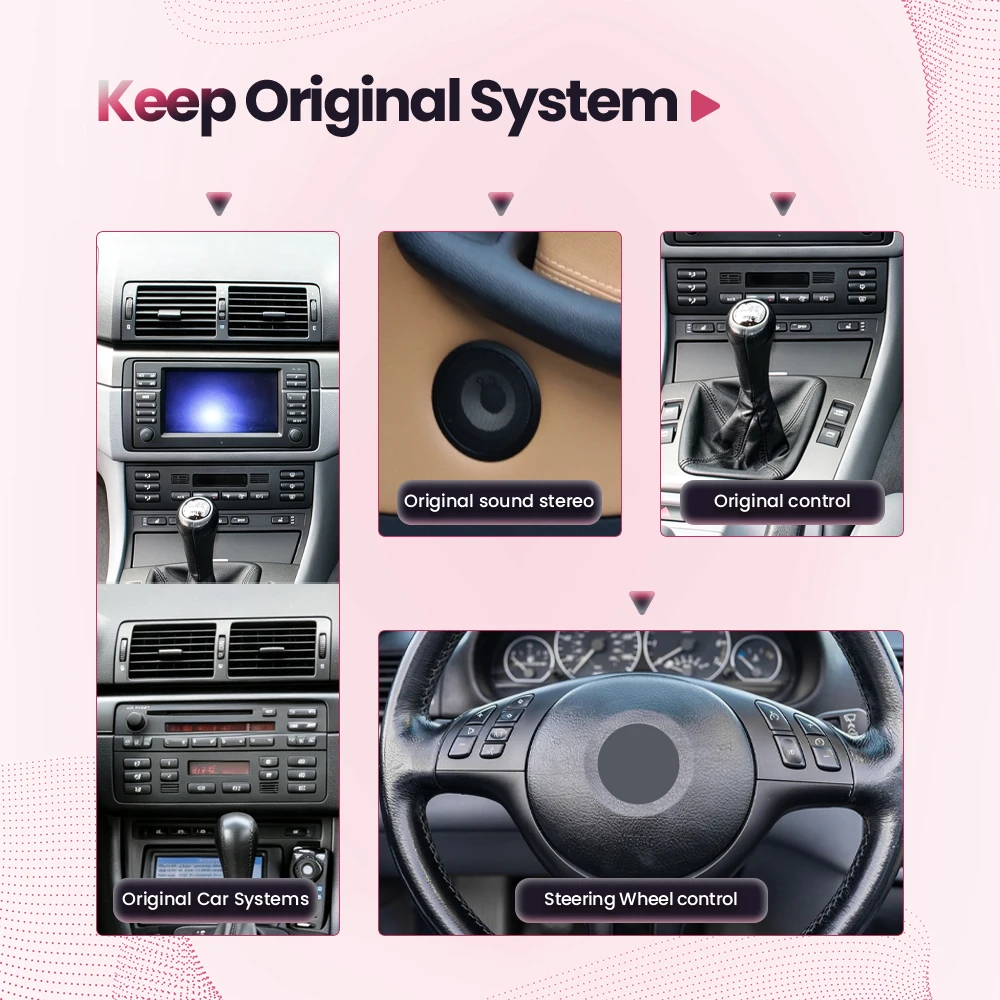 BONROAD Radio de coche inalámbrico Carplay de 7 pulgadas para BMW E46 M3 2000-2006 Rover 75 1999-2005 MG ZT 2001-2005 Reproductor multimedia de vídeo para coche Android Auto inalámbrico RDS DSP GPS Navegación Linux Pantalla táctil 5