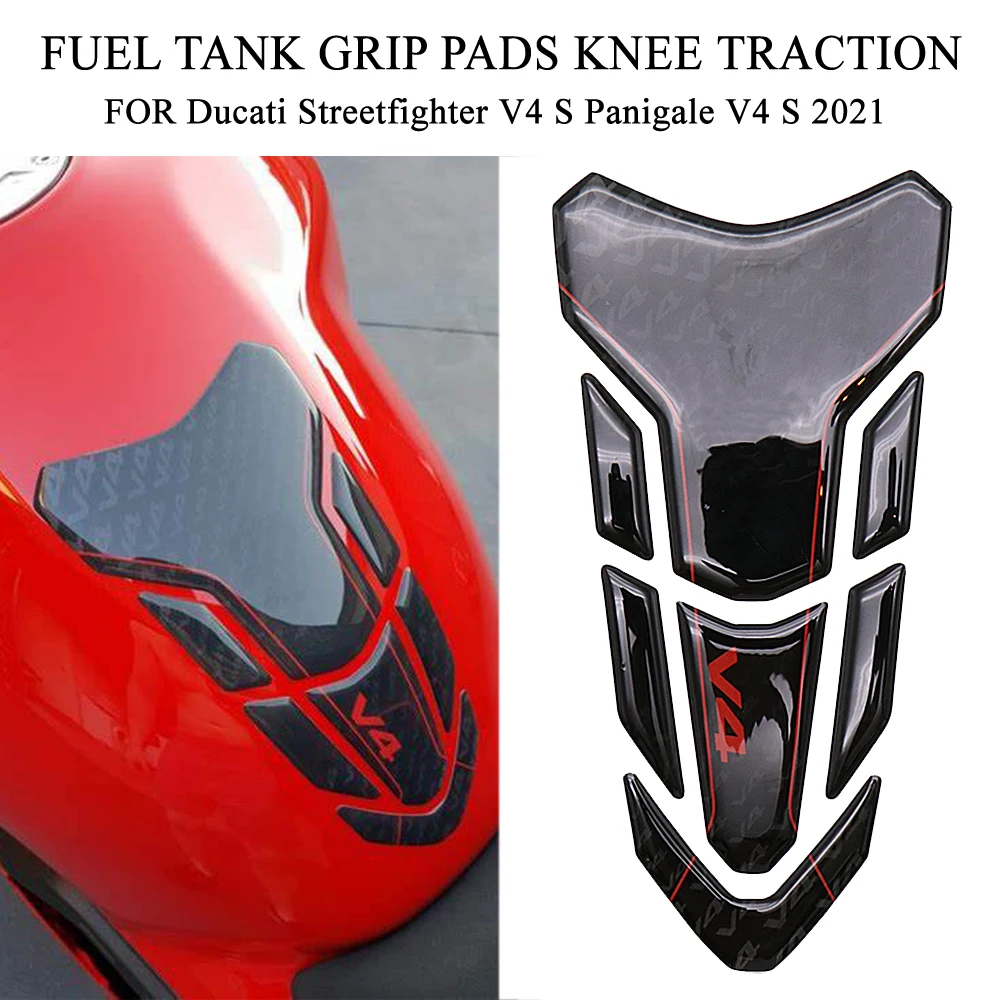 

Motorcycle Fuel Tank Grip Pads Knee Traction 3D Side Foot Board Scooter Compatible FOR Ducati Panigale V4 Panigale V4 Speciale 2